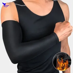 1 Pair Winter Thermal Fleece Arm Warmers UV Protection