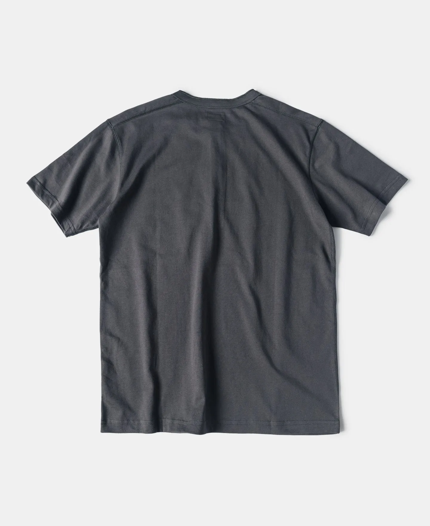 10.6 oz Cotton Short Sleeve Henley T-Shirt - Dark Gray