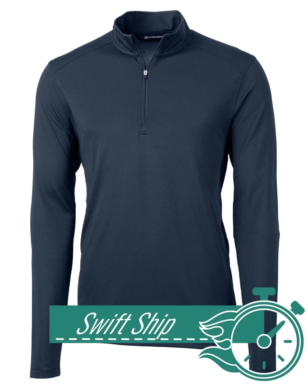 3-Day Swift Ship: Cutter & Buck - Men's Virtue Eco Pique Recycled Quarter Zip