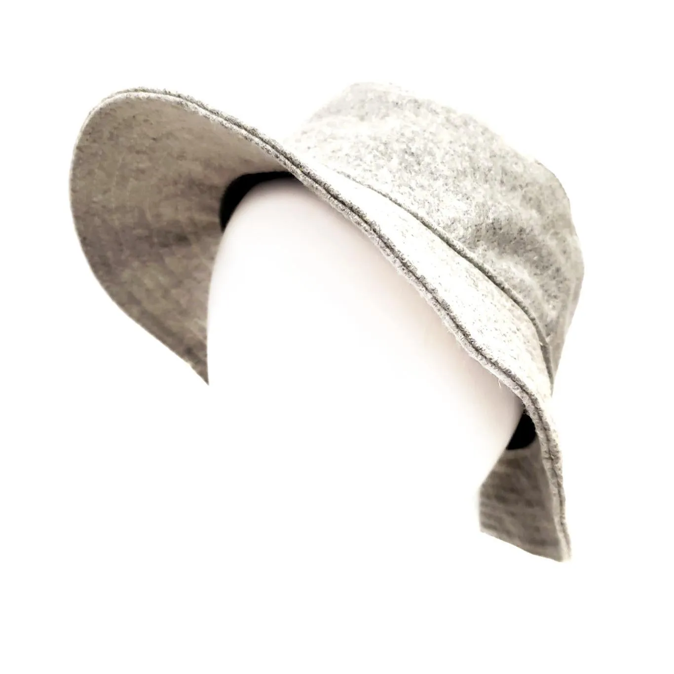 (30% Off) Adult Hat - Premium Wool Bucket Hat (Small/Medium) in Solid Light Gray by Hats for Healing