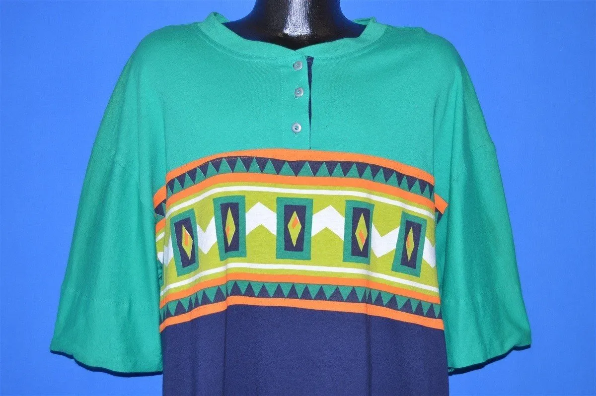 90s Multi Colored African Print Over Sized t-shirt 3XL