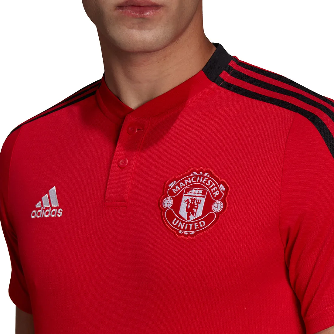 ADIDAS MANCHESTER UNITED TIRO MEN'S POLO SHIRT RED