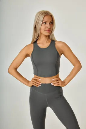 Airflow Built-in Tank Bra - Dark Grey