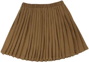 Analoige Camel Knife Pleated Skirt