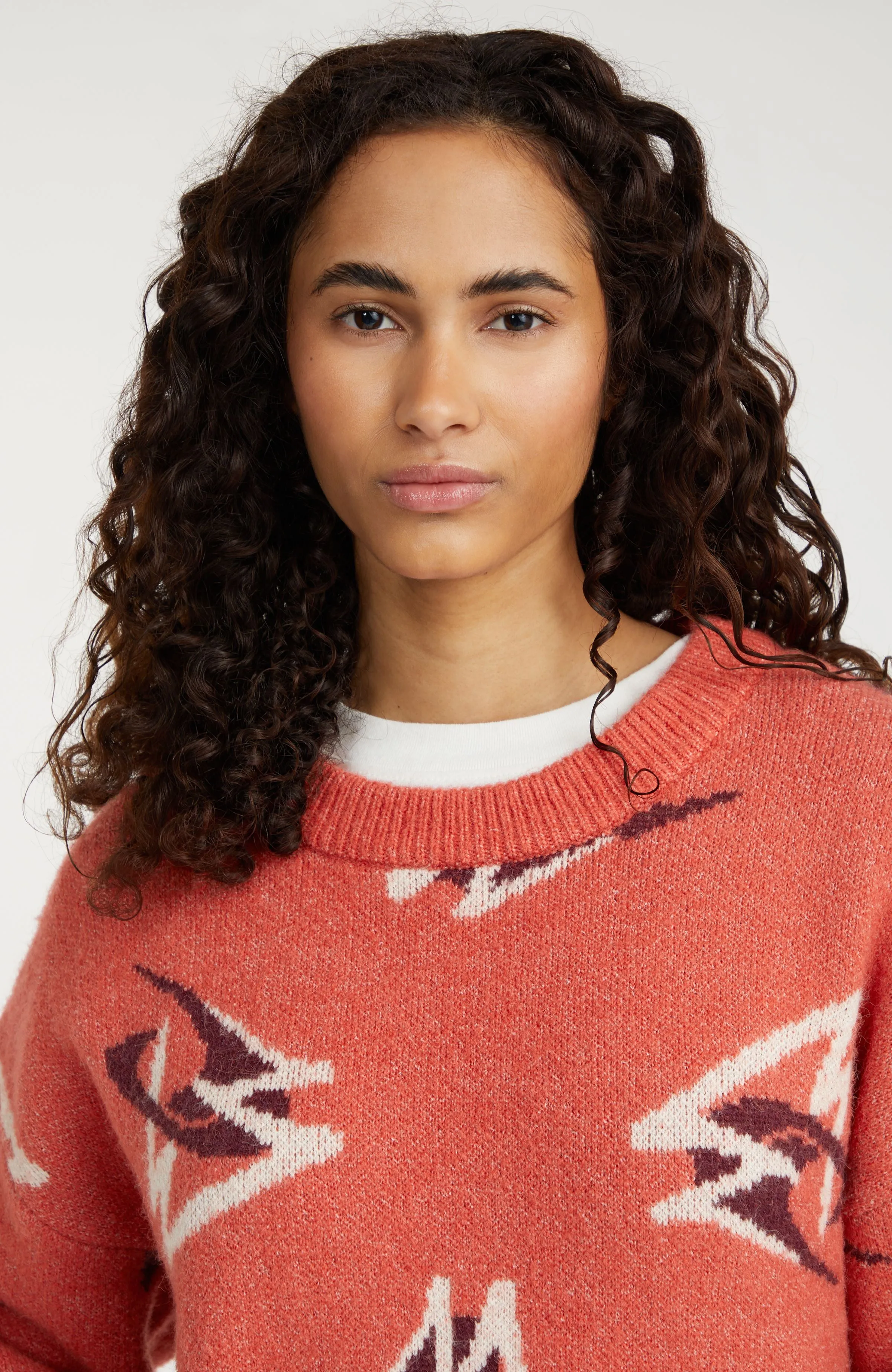 Anchorage Knit Pullover | Red Knit Mountains