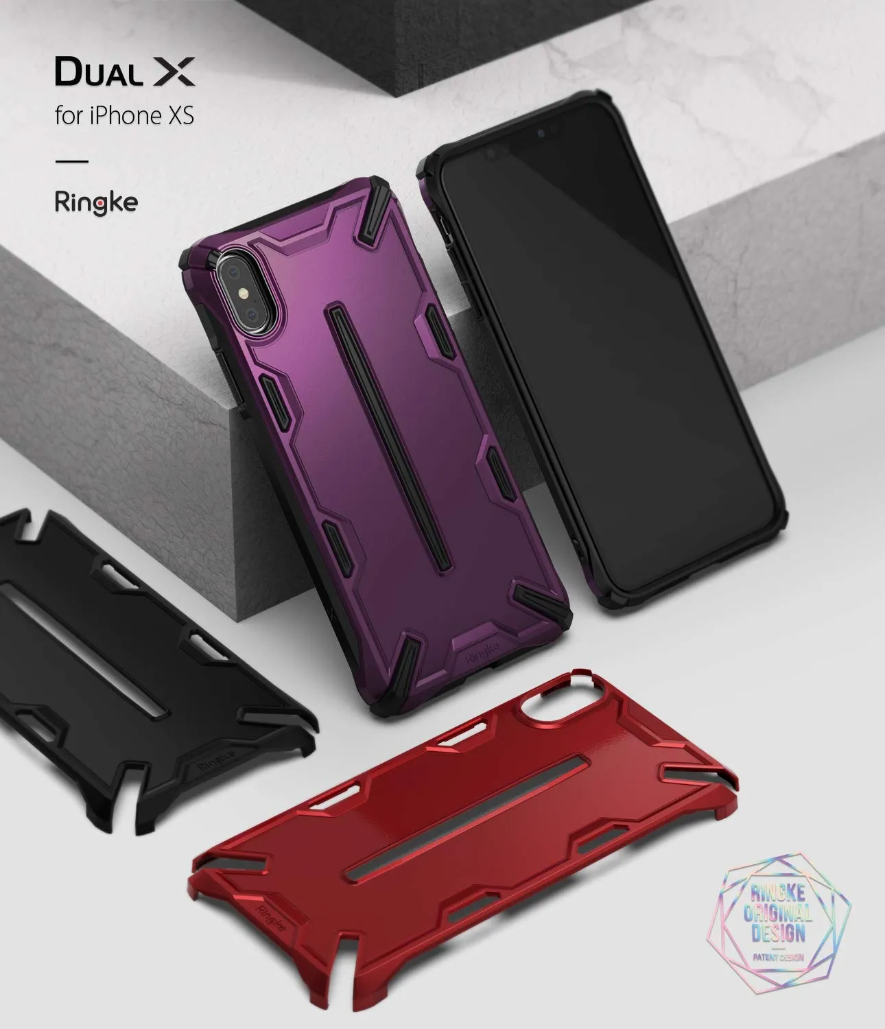 Apple  iPhone Xs / iPhone X Back Cover Case | Dual X - Black