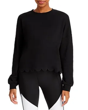 Aqua Athletic Scalloped Sweatshirt