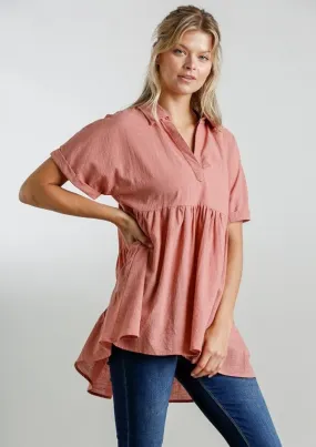 Babydoll Long Tunic, Rose