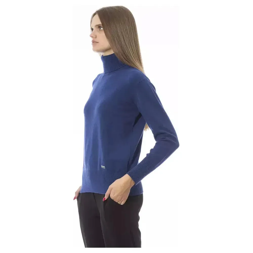 Baldinini Trend Blue Wool Women Sweater