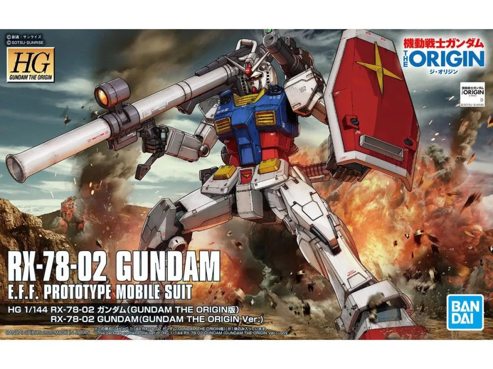 Bandai Spirits: Gundam: The Origin - HG 1/144 Gundam RX-78-2 Model Kit #26