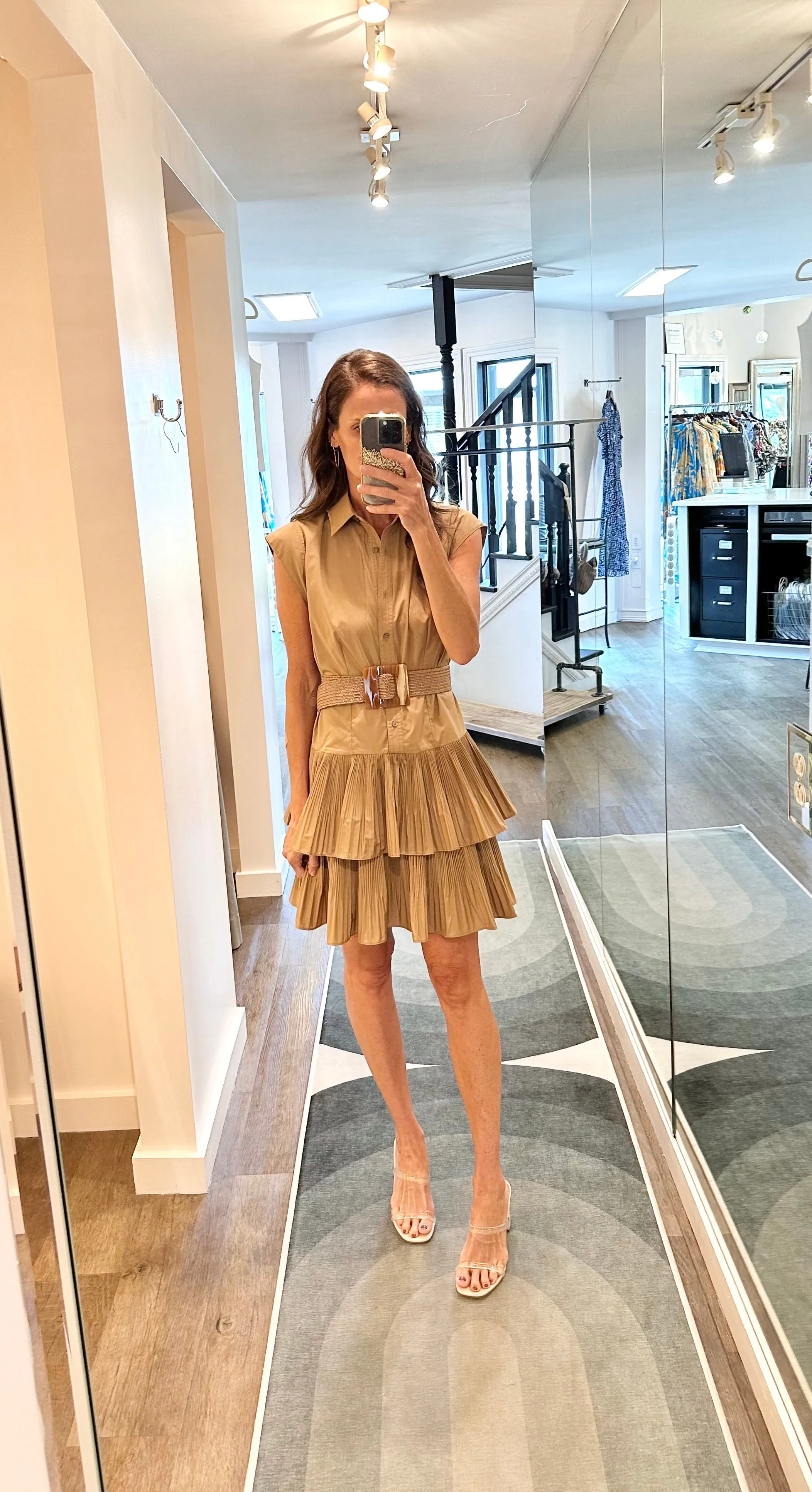 Berlin Mini Dress in latte by Current Air