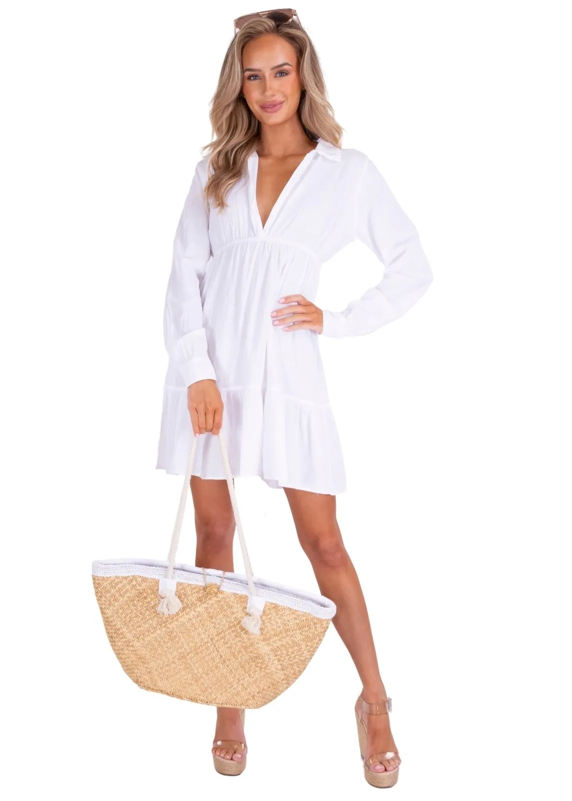 'Bianca' Long Sleeve Tunic Dress