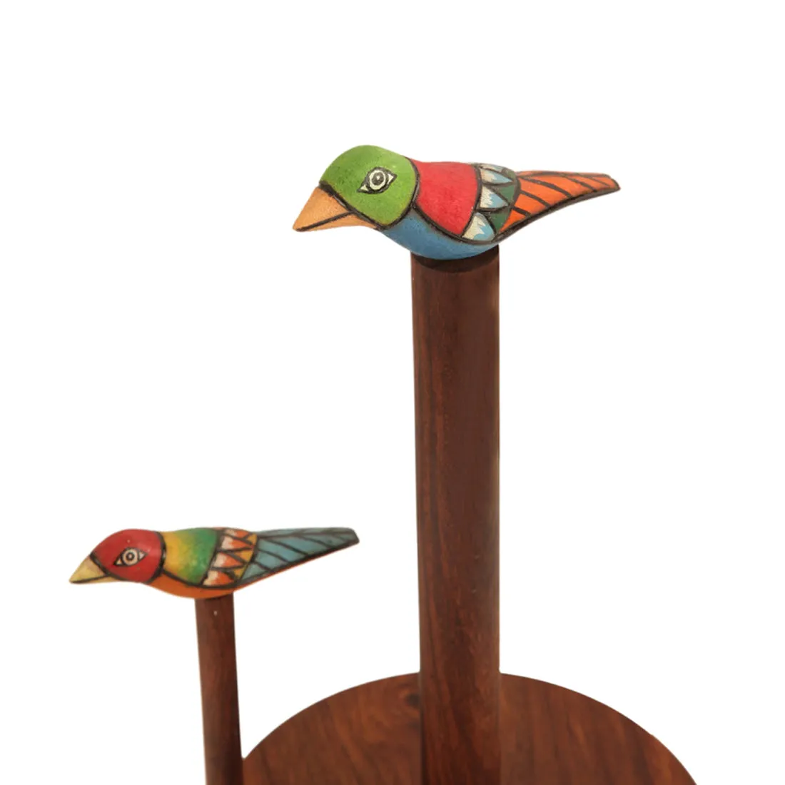 Bird Collection Brown Elegant Napkin Holder In Sheesham Wood