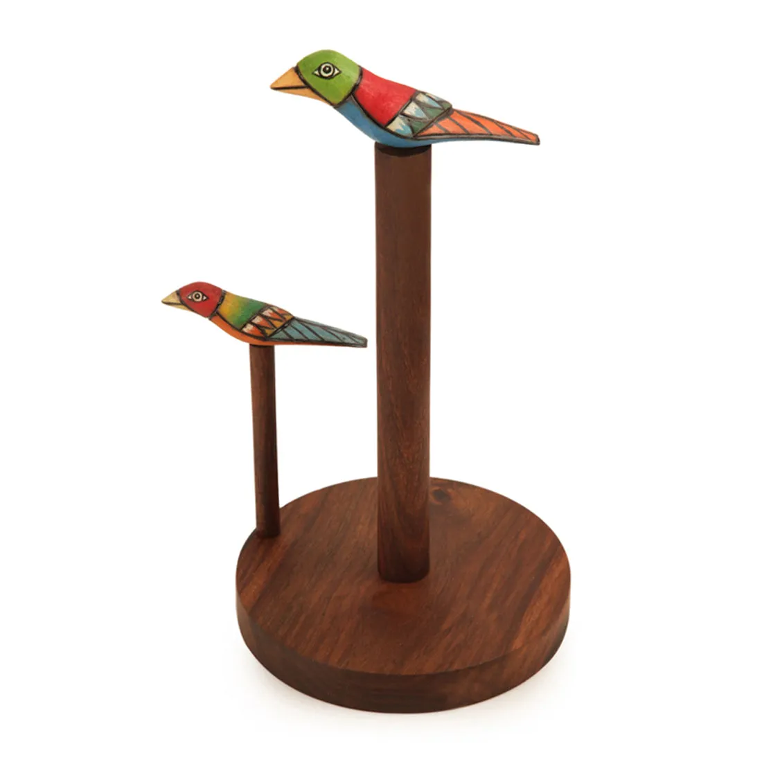 Bird Collection Brown Elegant Napkin Holder In Sheesham Wood