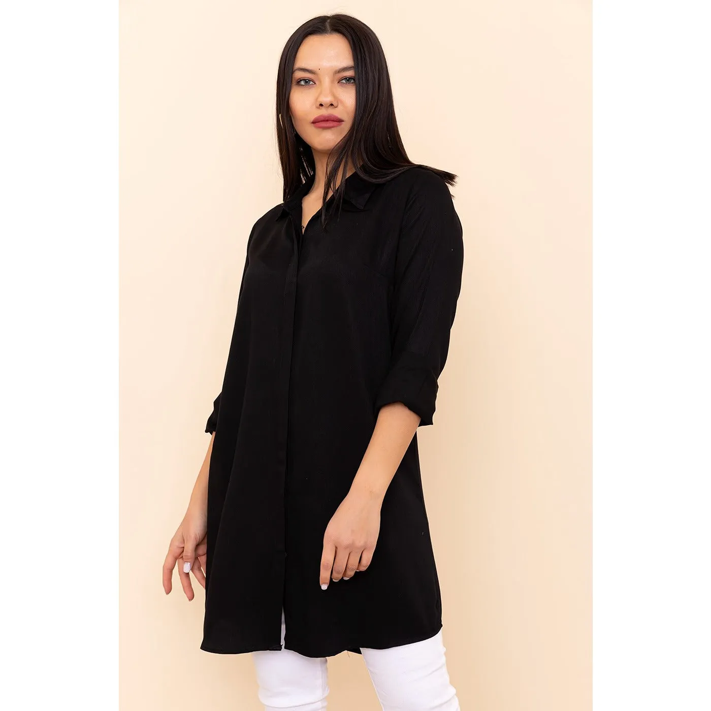 Black Long Shirt Tunic