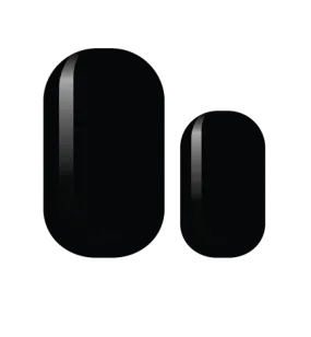 Black Solid Nail Wraps