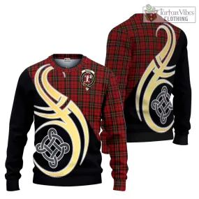 Brodie Tartan Ugly Sweater with Family Crest and Celtic Symbol Style