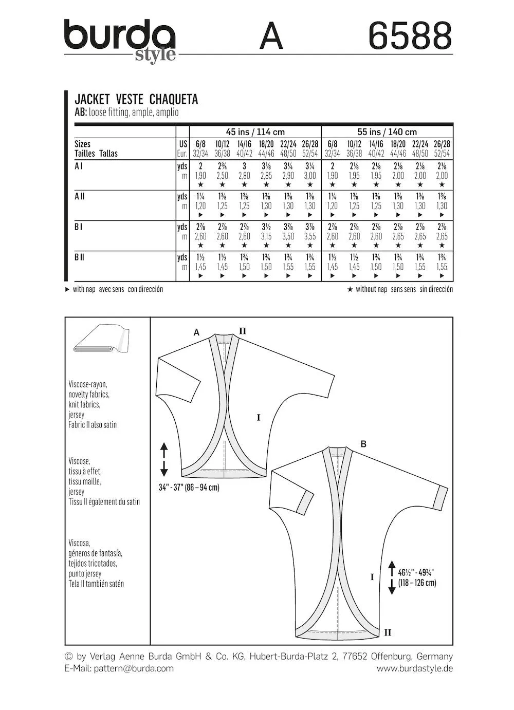 Burda Pattern 6588 (6-28)