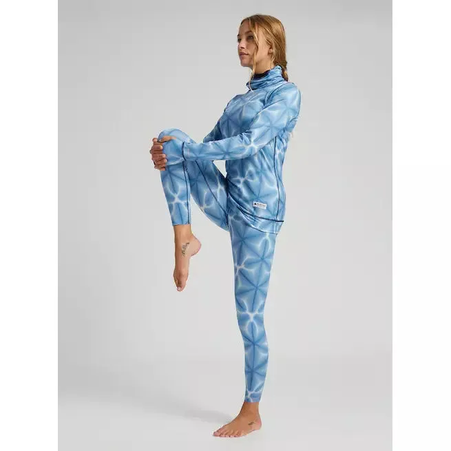 Burton Midweight Base Layer Pant Blue Dailola Shibori