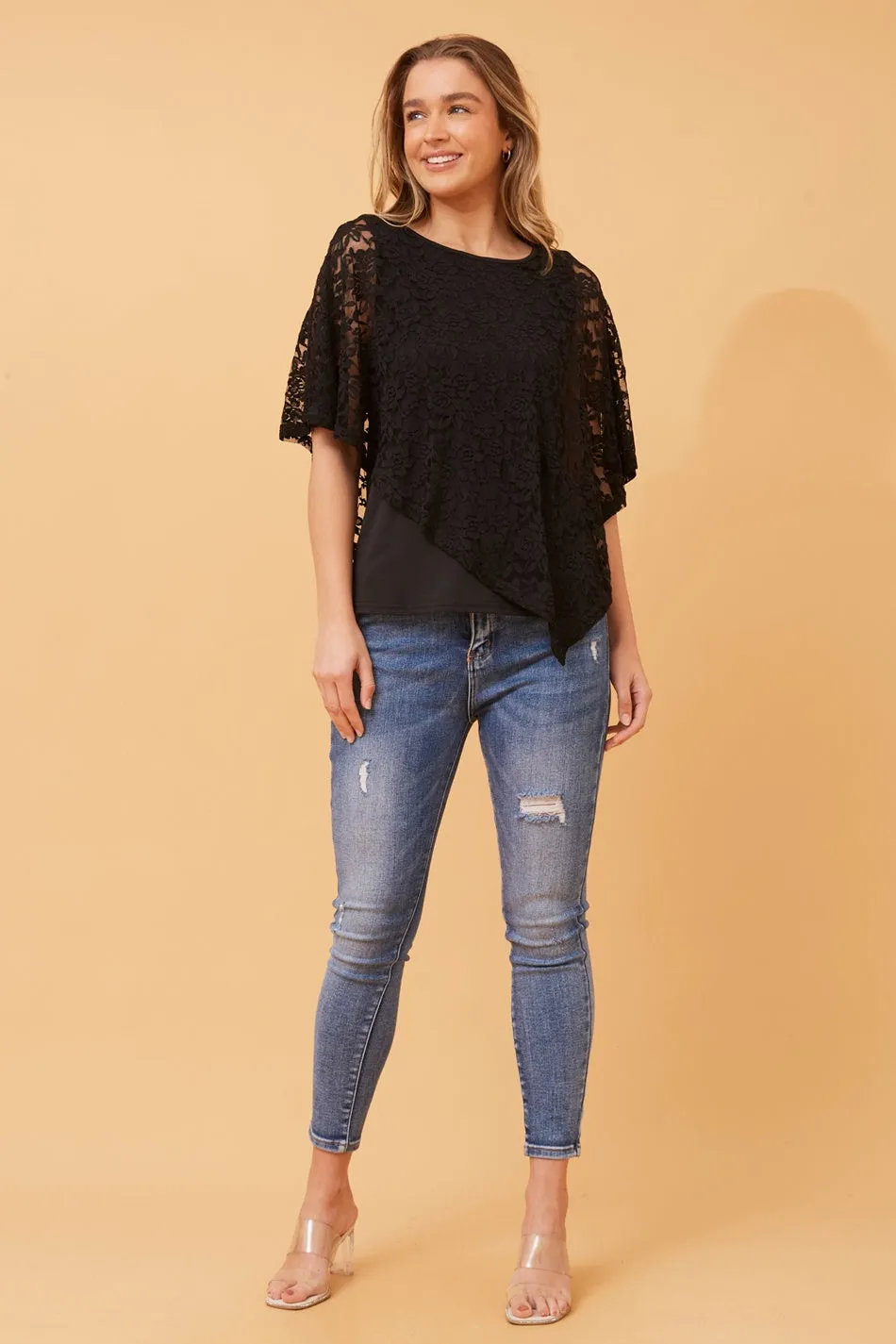 CAREY DOUBLE LAYER LACE TOP