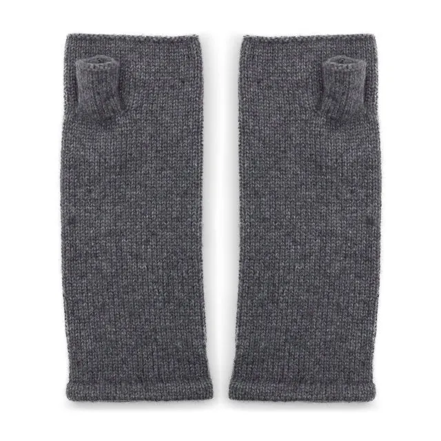 Cashmere Wrist Warmers - Grey