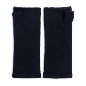 Cashmere Wrist Warmers - Navy