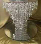 Chandelier cake stand 12"    led lights  by Crystal wedding uk