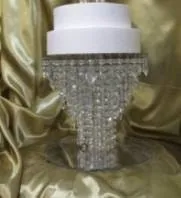 Chandelier cake stand 12"    led lights  by Crystal wedding uk