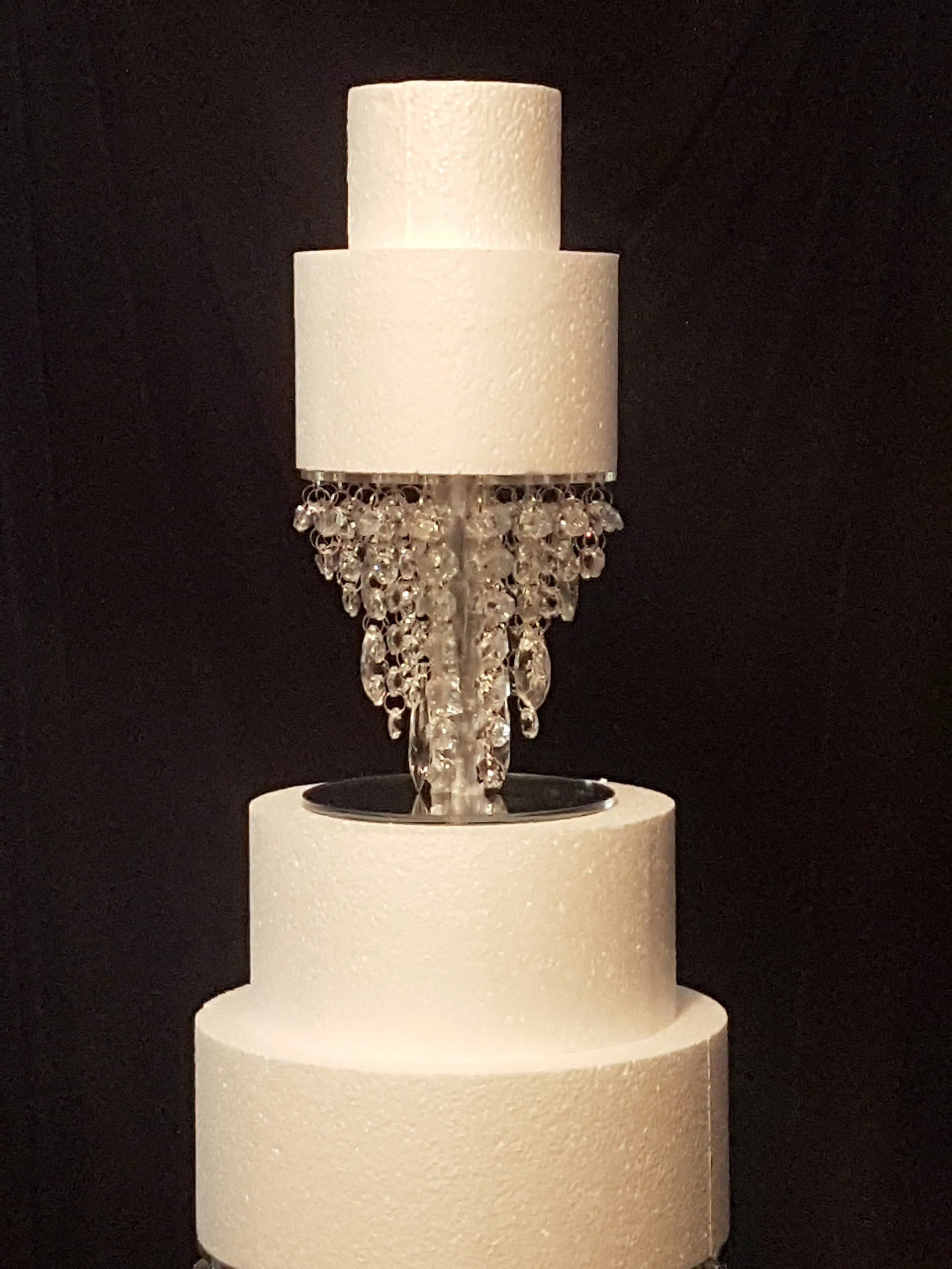 Chandelier cake stand 12"    led lights  by Crystal wedding uk