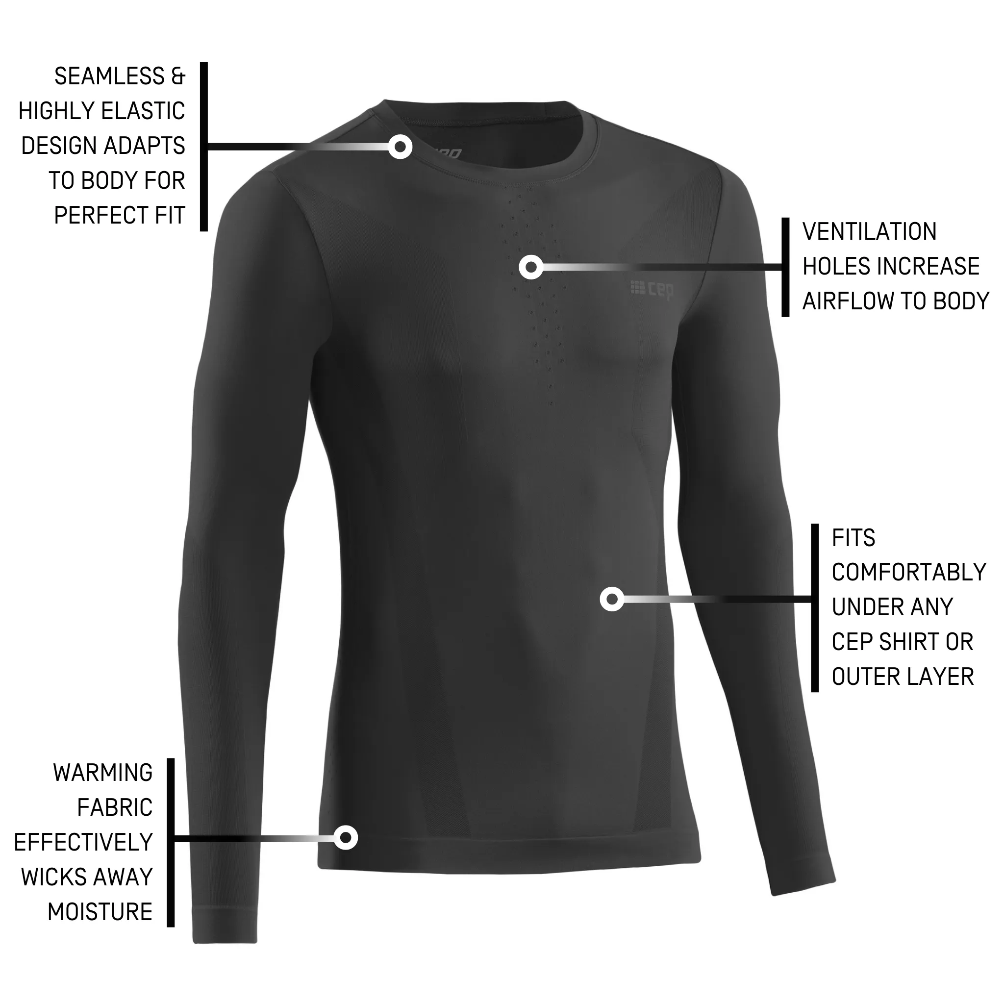 Cold Weather Long Sleeve Base Shirt, Men