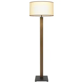 Column Floor Lamp w/ Square Base - Bronze