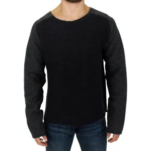 Costume National Chic Gray Wool Crewneck Sweater