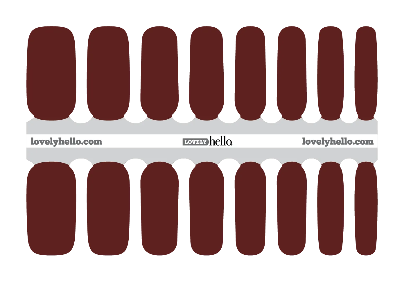 Deep Maroon Nail Wrap