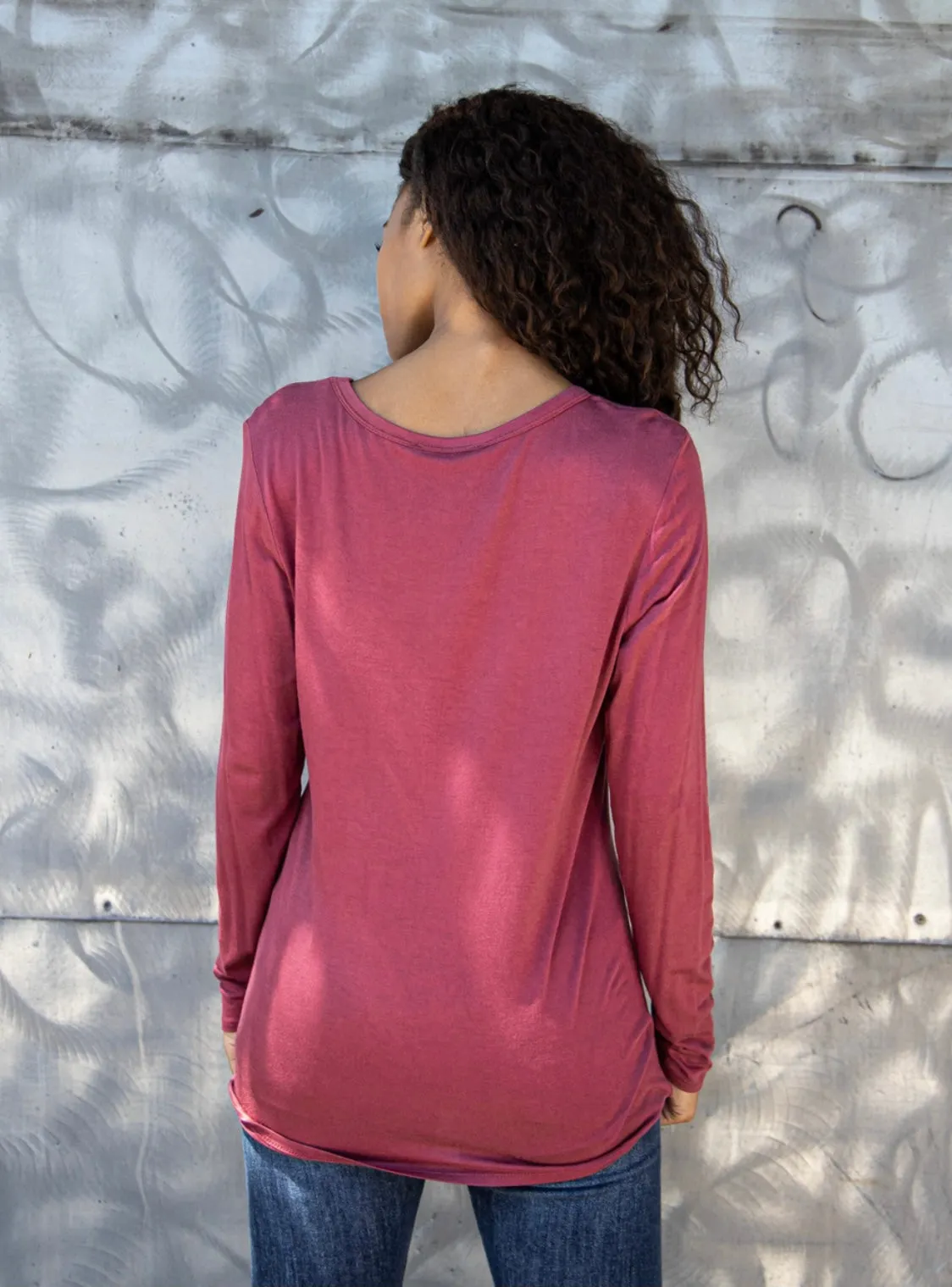 Deep V Neck Tunic Top