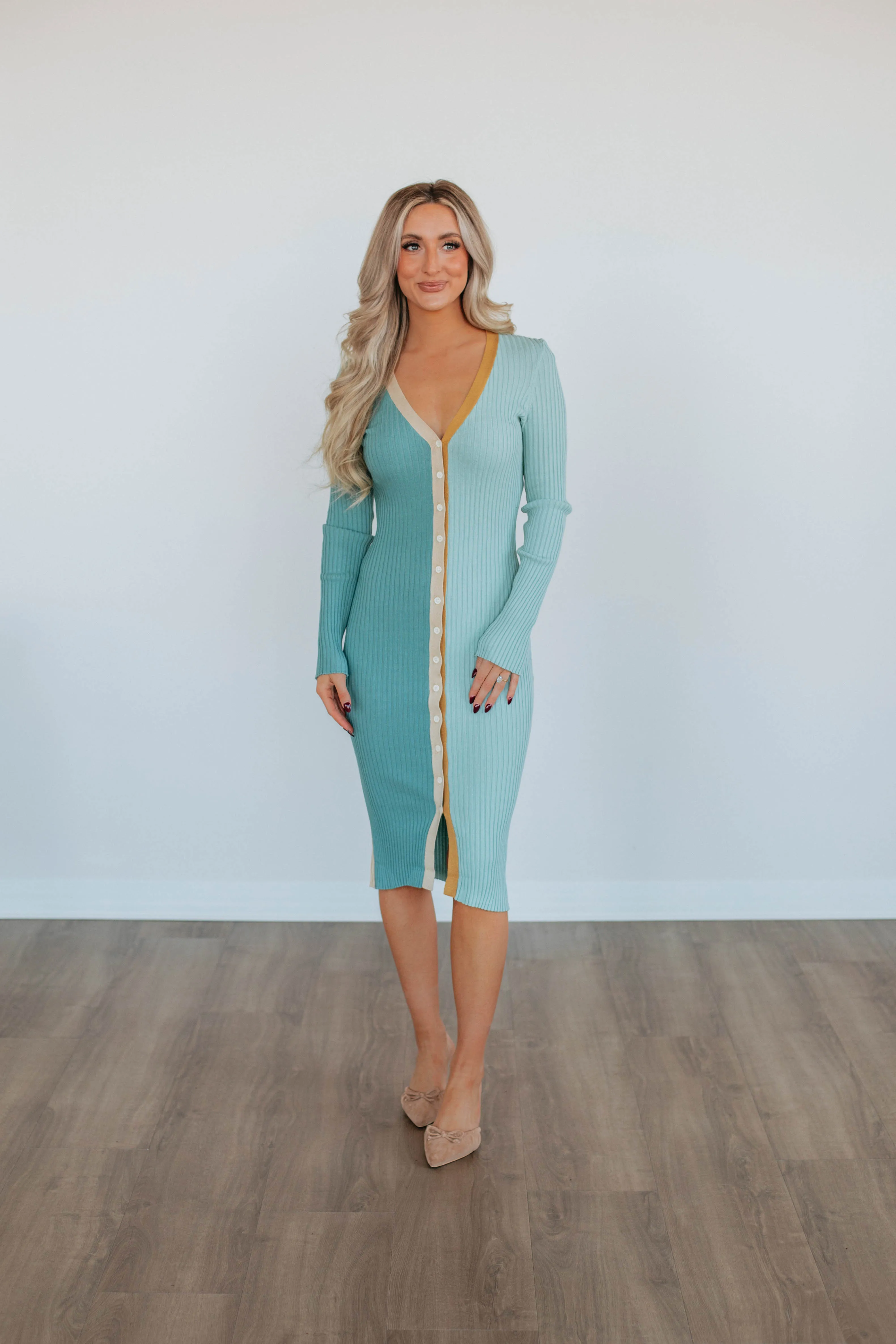 Dia Midi Dress - Seafoam