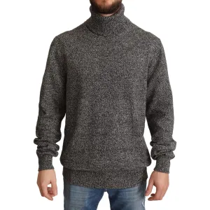 Dolce & Gabbana Elegant Gray Cashmere Turtleneck Sweater