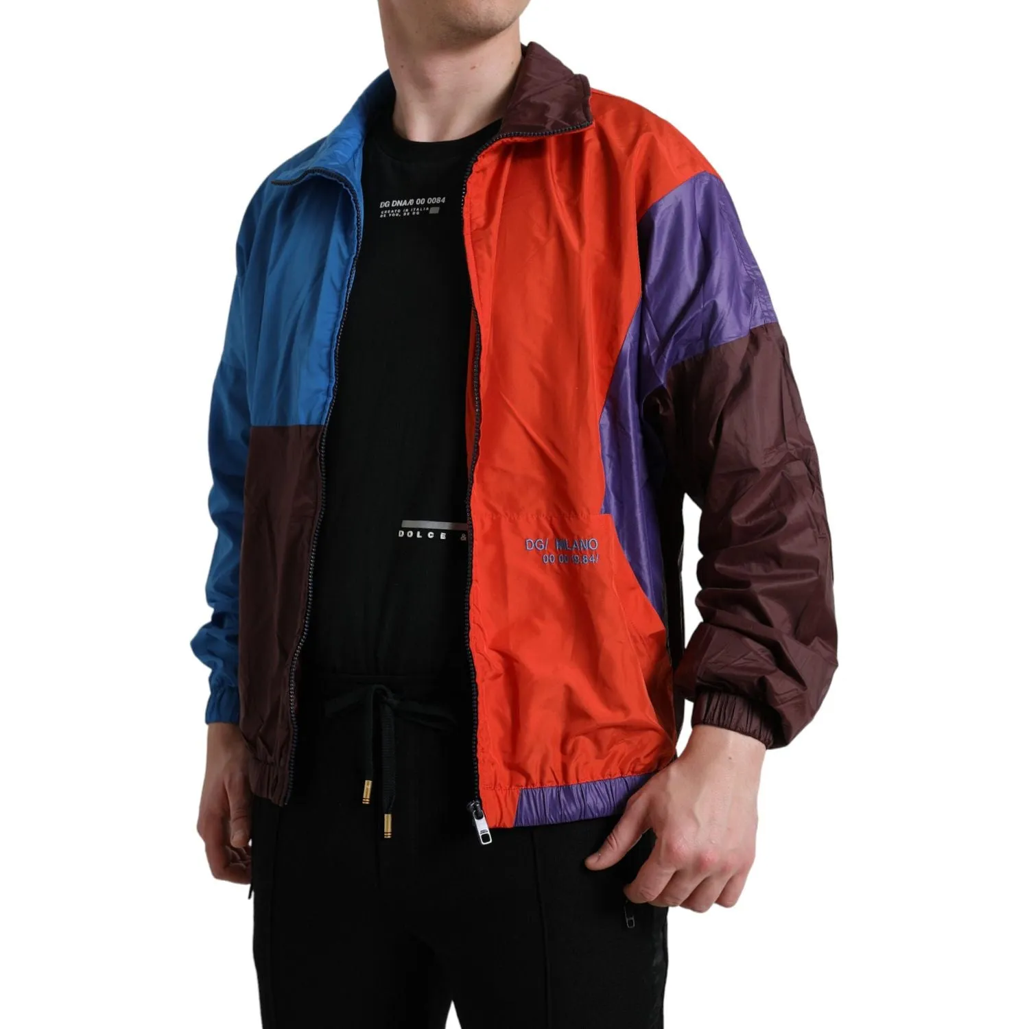 Dolce & Gabbana Multicolor Techno Fabric Windbreaker Jacket