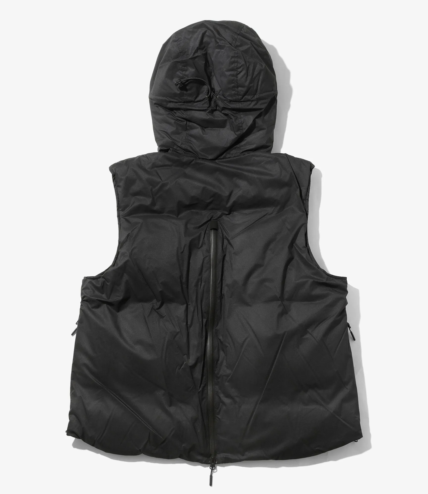 Down Zip Vest – Black Ripstop Nylon