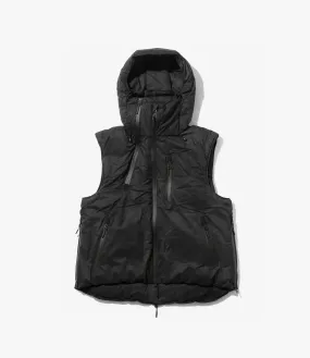 Down Zip Vest – Black Ripstop Nylon