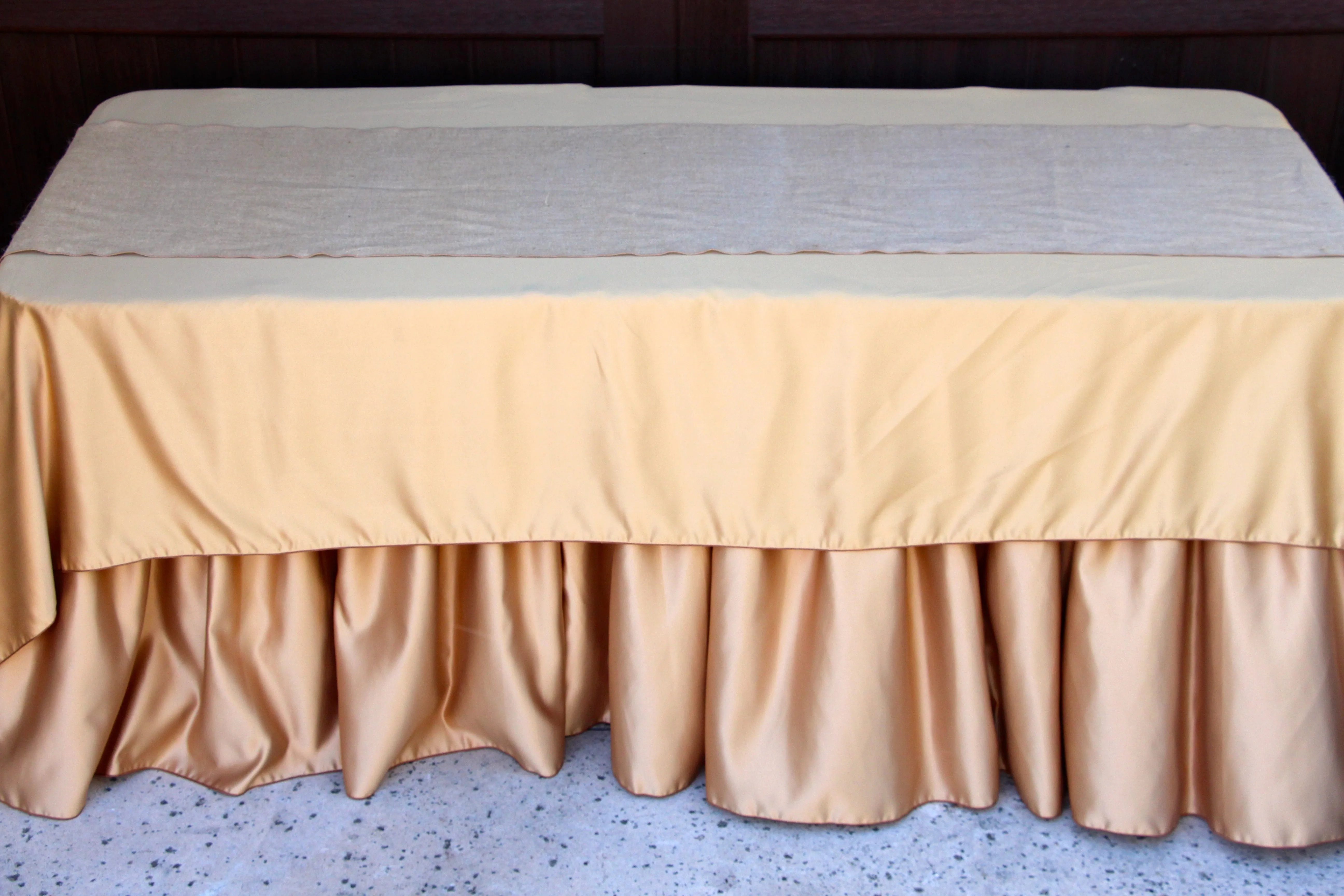 Duchess Satin Table Skirt