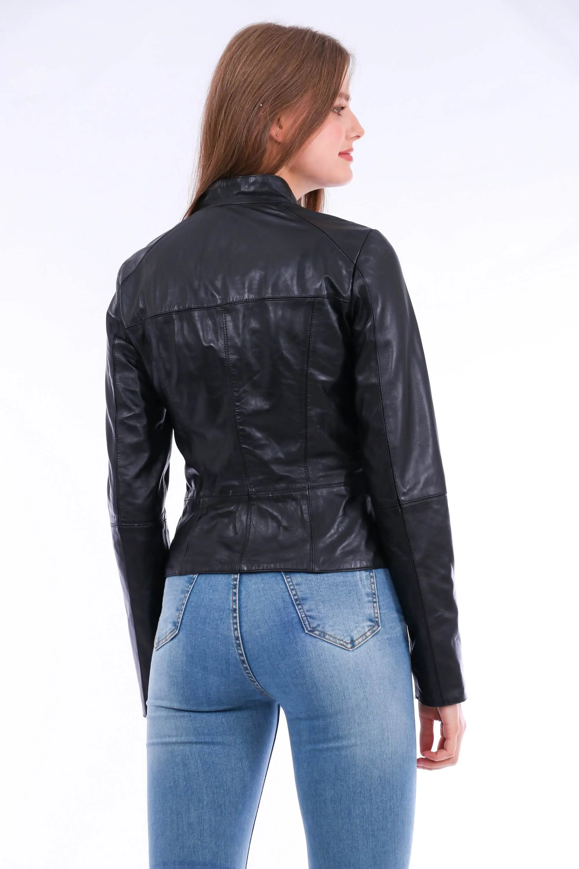 Elegant Sheepskin Classic Motorcycle Jacket