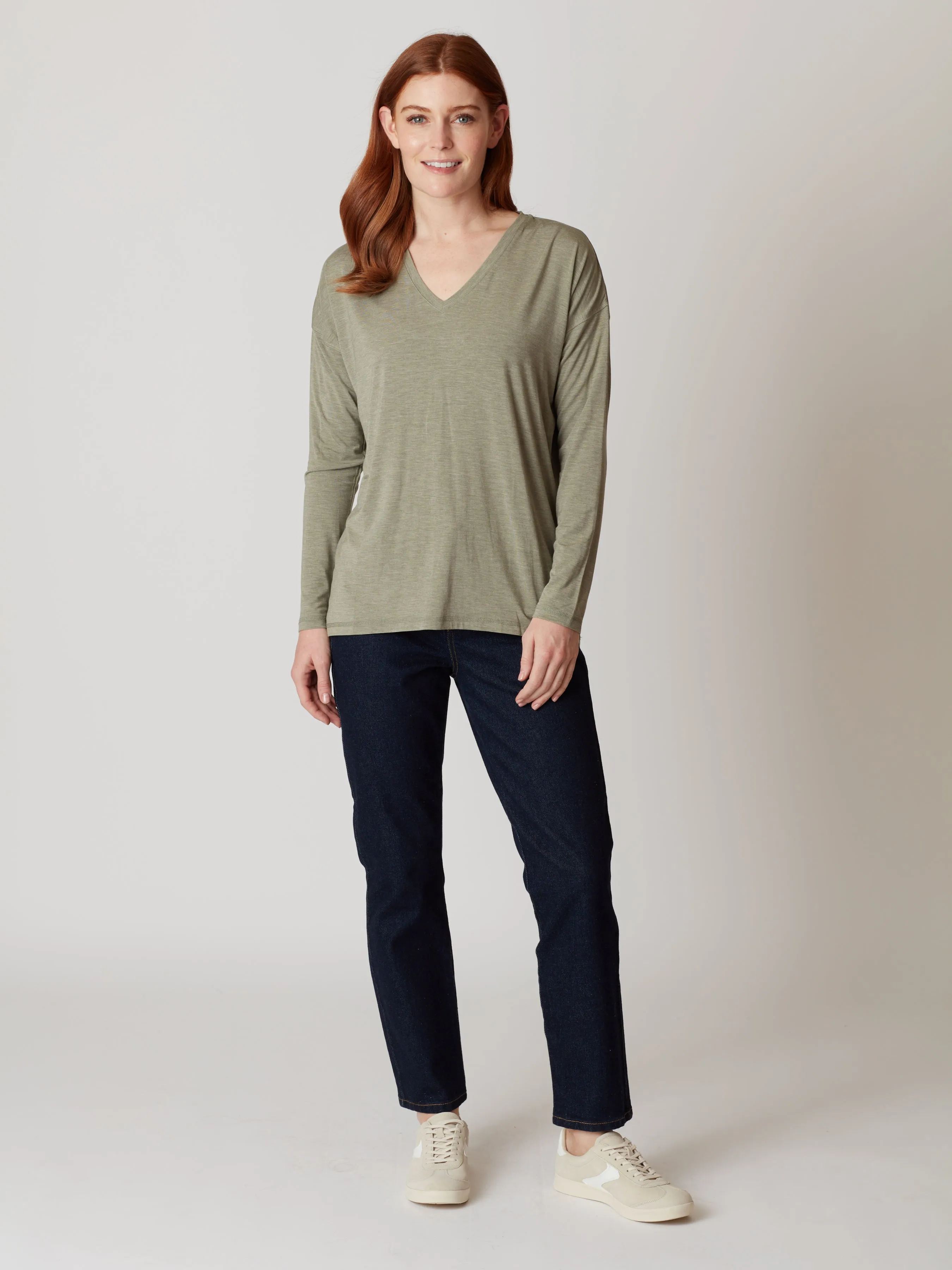 Eliza V-Neck Long Sleeve Top