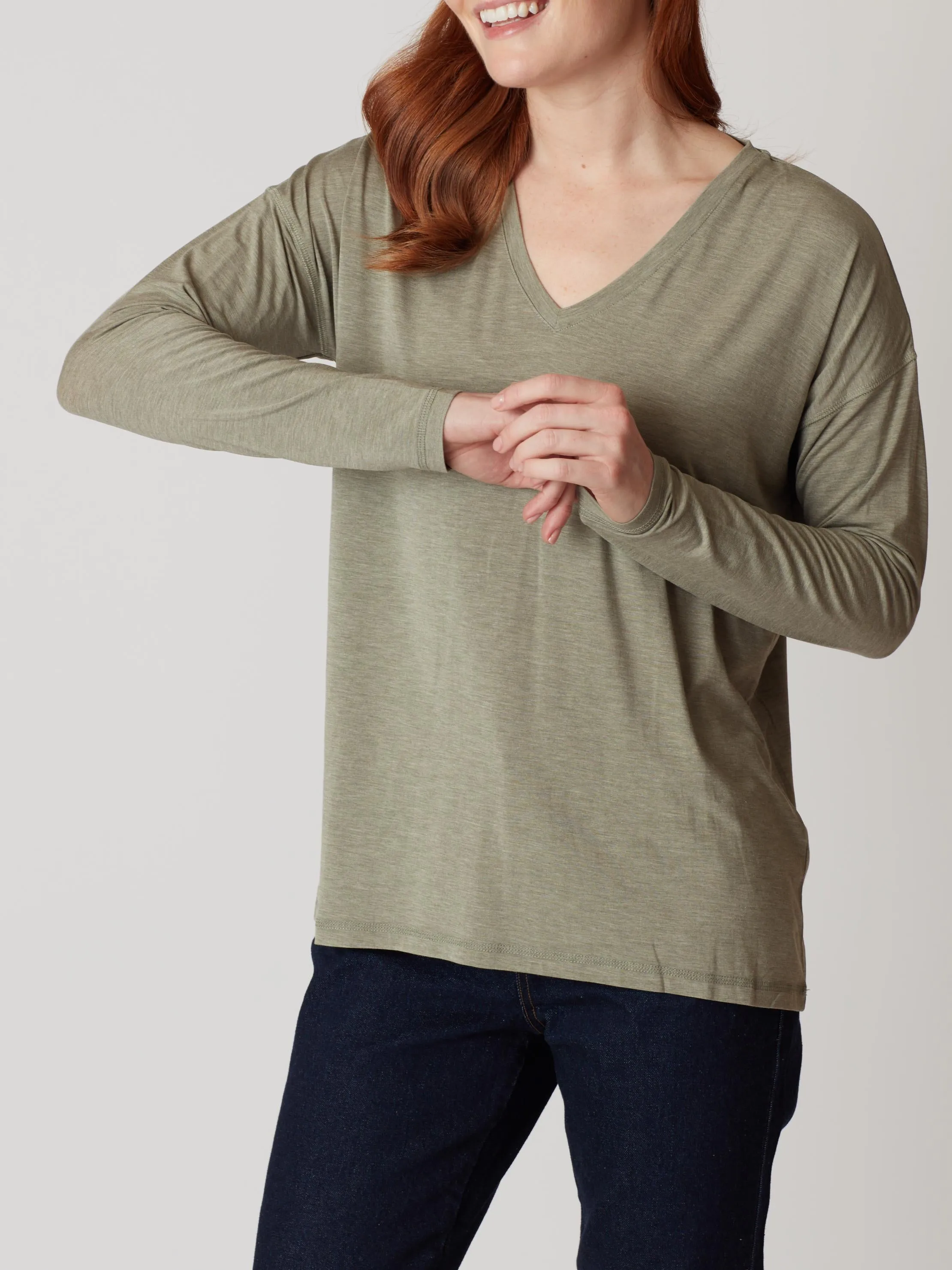 Eliza V-Neck Long Sleeve Top