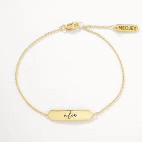 Engravable Bar Bracelet in Gold