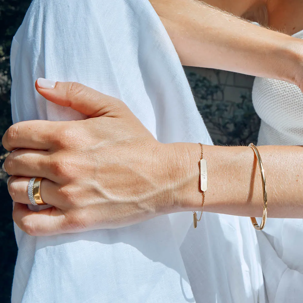 Engravable Bar Bracelet in Gold