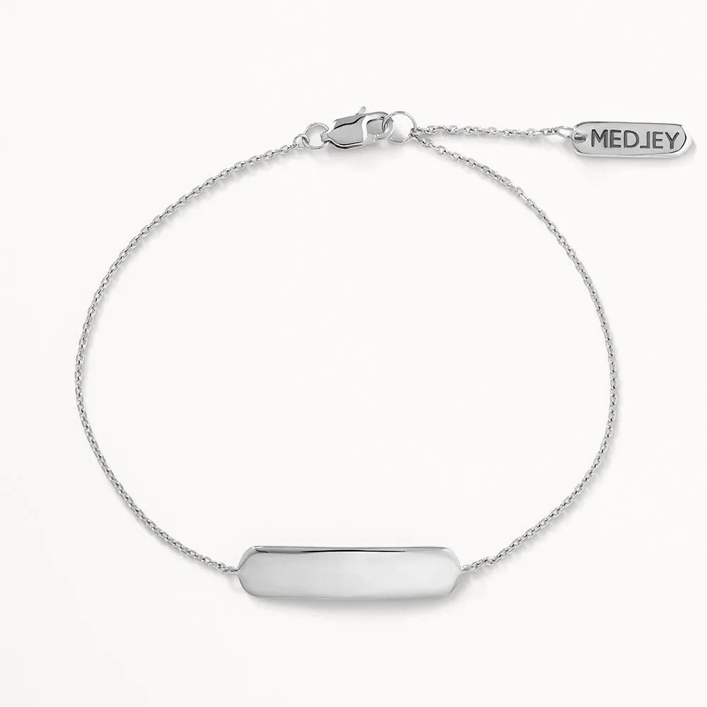 Engravable Bar Bracelet in Silver