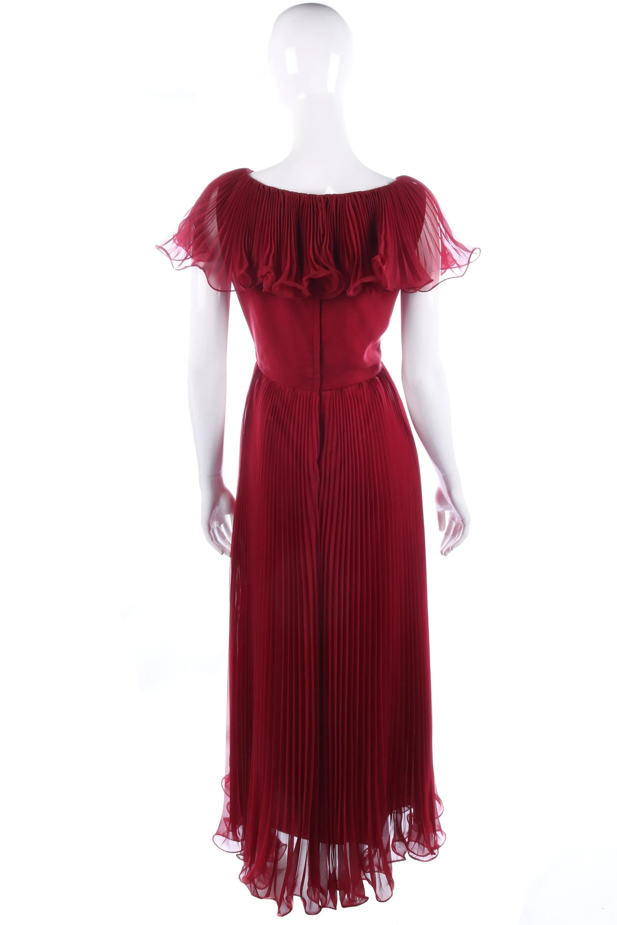 Fabulous vintage oxblood floaty evening gown size 12