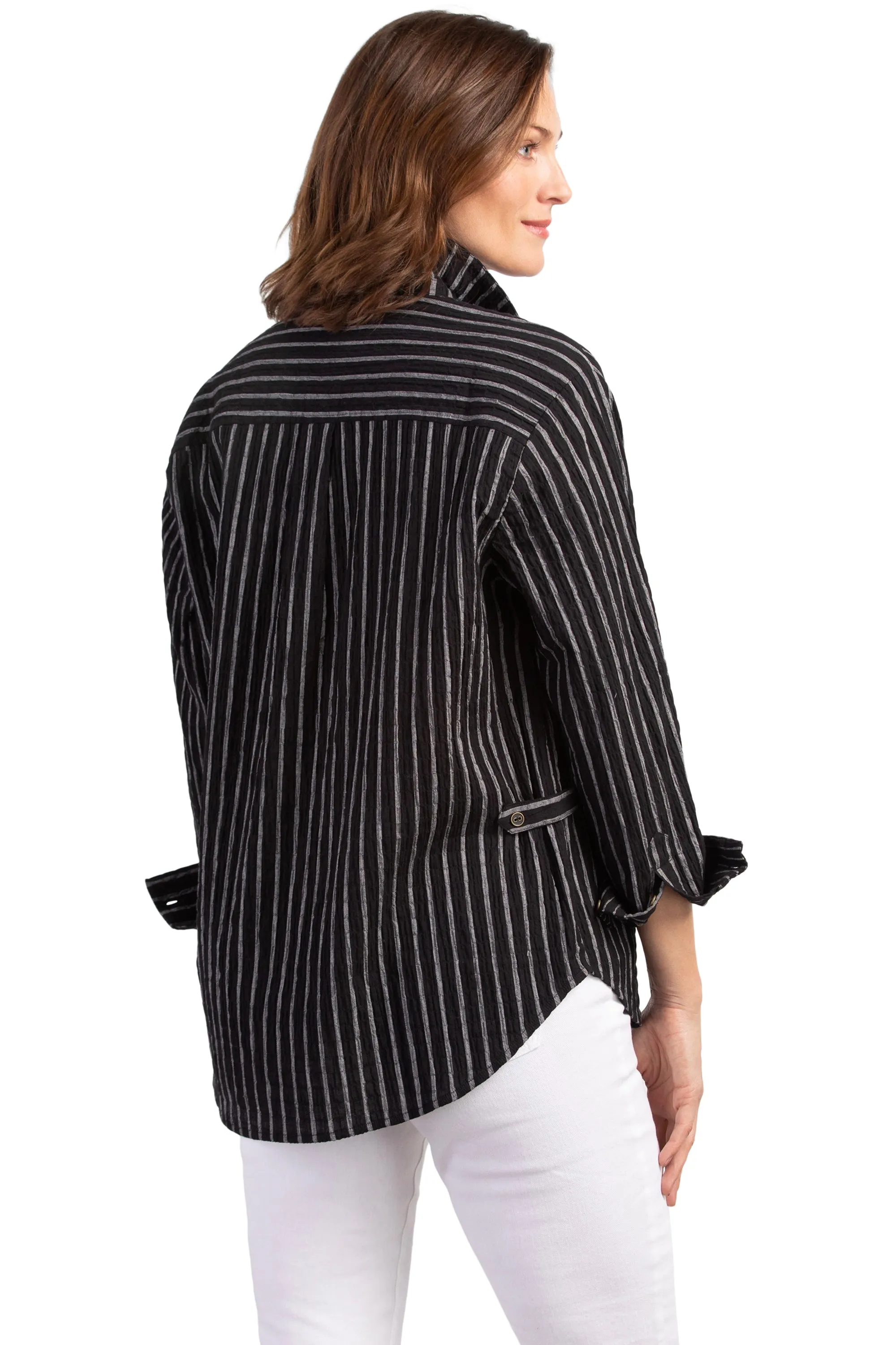 Flip Side Stripe Side Tab Shirt