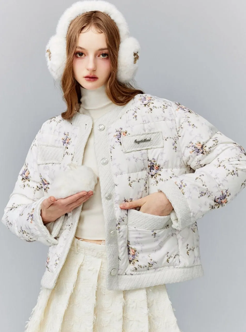 Floral Quilted Cropped Jacket