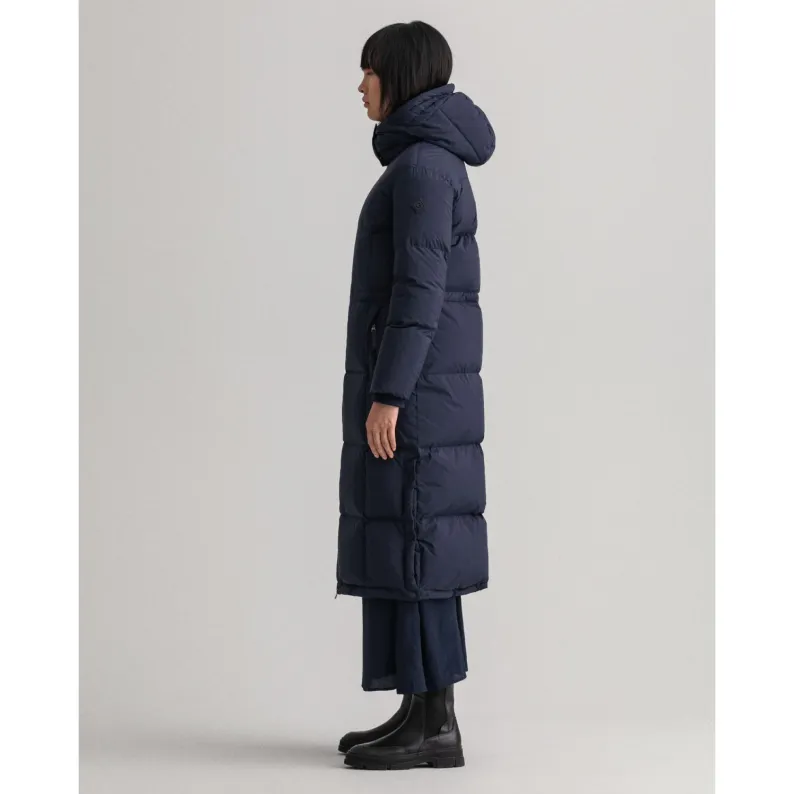 GANT Full Length Down & Feather Coat - Evening Blue 4751057